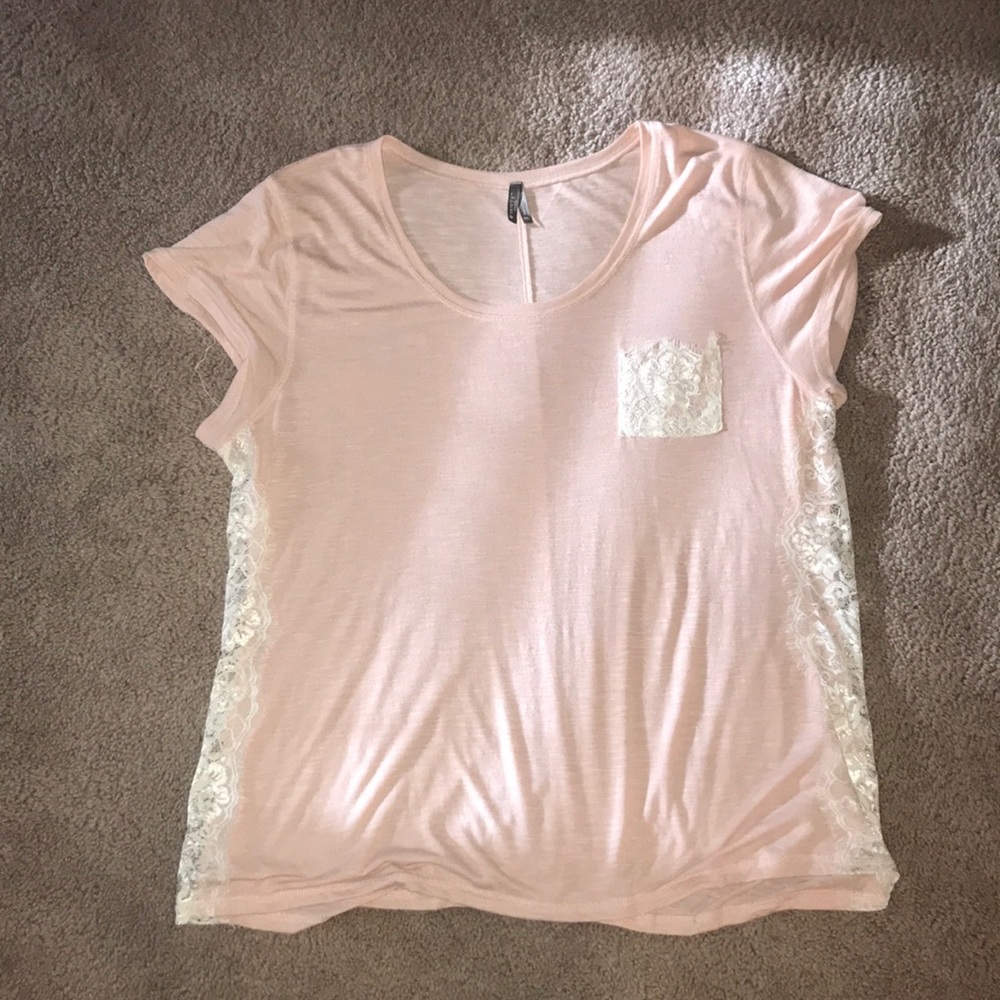Pink lace shirt